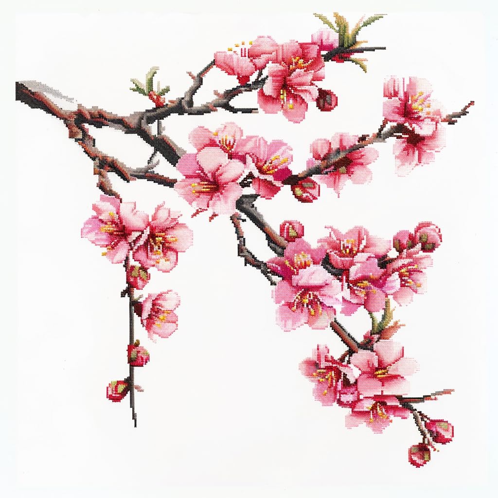 Amazon.com: Cherry Blossom DIY 11CT Stamped Cross Stitch Kits for